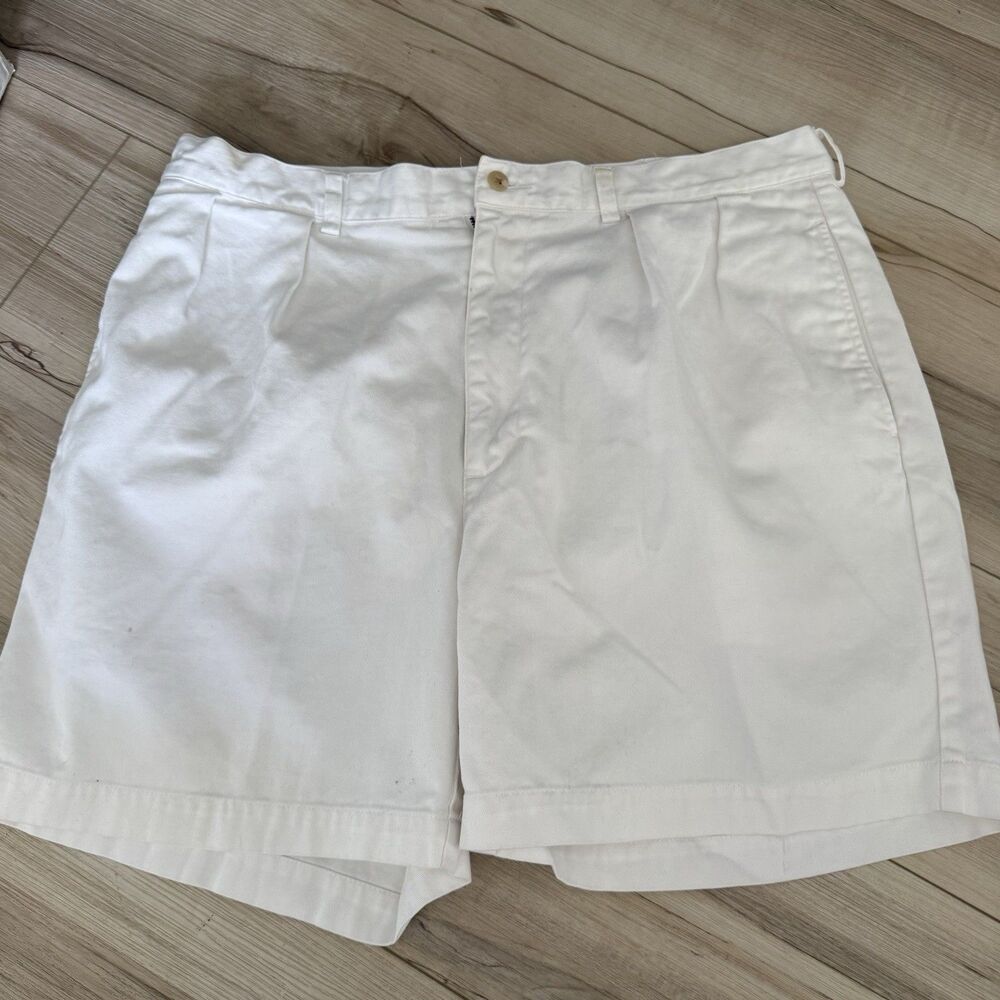 Vintage Polo Ralph Lauren Andrew Shorts Men's Blue Pleated Classic Fit Size 36
